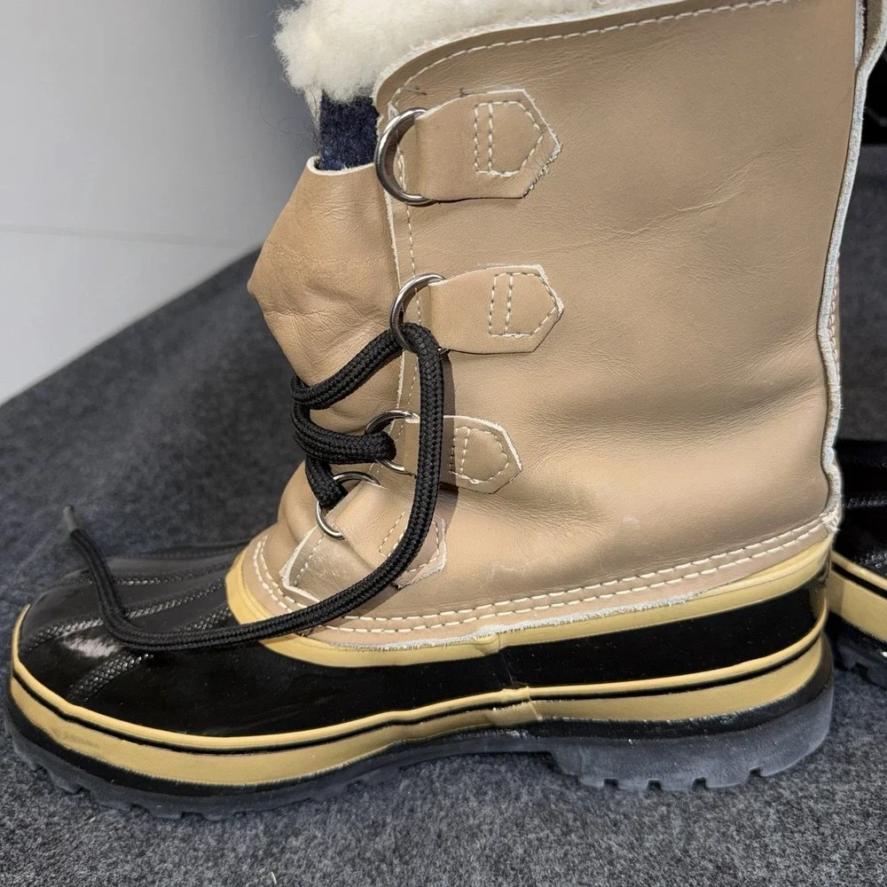Vintage‎ Sorel Kaufman Caribou Snow Boots Women's Size 8 Made in Canada.